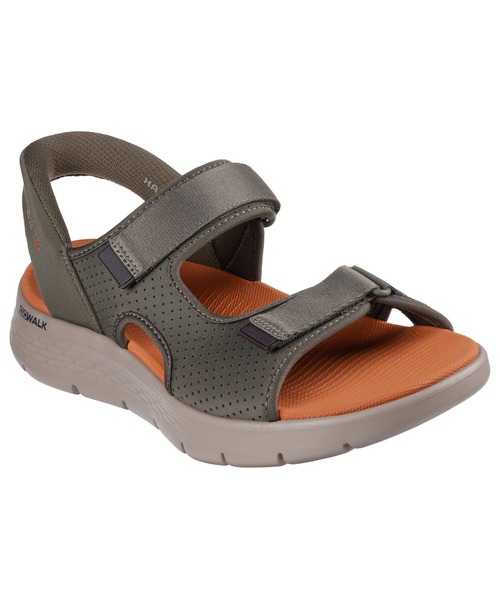 SKECHERS(スケッチャーズ)の「スケッチャーズ ハンズフリースリップインズ : ゴーウォーク フレックス SD - イージーエントリー(サンダル・メンズ・ブラック×グレー/オリーブ/ブラック・25cm/26cm/27cm/28cm)」の2枚目の写真