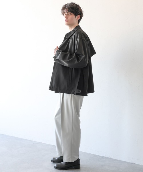 RAGEBLUE（レイジブルー）の「【LUXURY+EASY】BALLOON SILHOUETTE BLOUSON/ラグイージー/ドレープバルーンシルエットブルゾン（ブルゾン・メンズ・ライトグレー/ブラック/グレー/ブルー・MEDIUM/LARGE）」の9枚目の写真