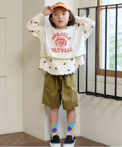 BIG FIELD（ビッグフィールド）の「プリントショート丈Tシャツ（90～150cm）（Tシャツ/カットソー・キッズ・オフホワイト/ネイビー/ワインレッド・90/100/110/120/130/140/150）」の19枚目の写真