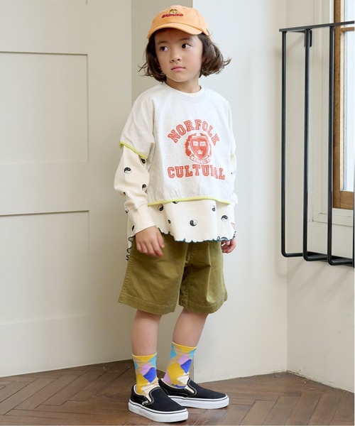 BIG FIELD（ビッグフィールド）の「プリントショート丈Tシャツ（90～150cm）（Tシャツ/カットソー・キッズ・オフホワイト/ネイビー/ワインレッド・90/100/110/120/130/140/150）」の21枚目の写真