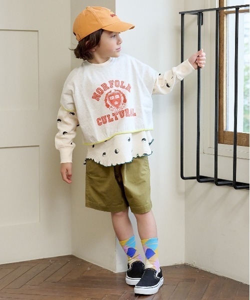 BIG FIELD（ビッグフィールド）の「プリントショート丈Tシャツ（90～150cm）（Tシャツ/カットソー・キッズ・オフホワイト/ネイビー/ワインレッド・90/100/110/120/130/140/150）」の22枚目の写真