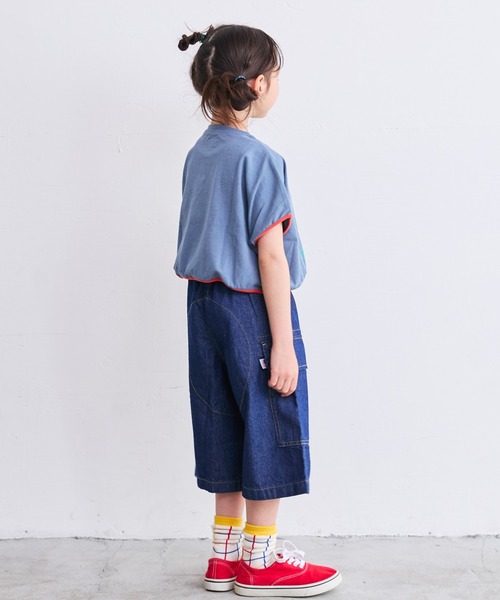 BIG FIELD（ビッグフィールド）の「プリントショート丈Tシャツ（90～150cm）（Tシャツ/カットソー・キッズ・オフホワイト/ネイビー/ワインレッド・90/100/110/120/130/140/150）」の9枚目の写真