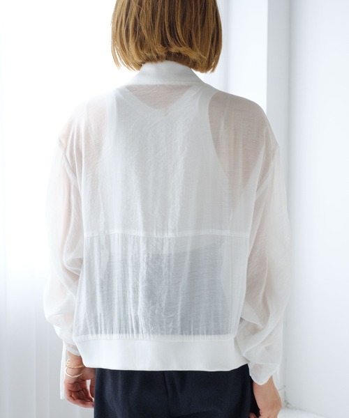 Meli rich（メリーリッチ）の「シアー袖ドロストMA-1（MA-1・レディース・オフホワイト・FREE）」の19枚目の写真