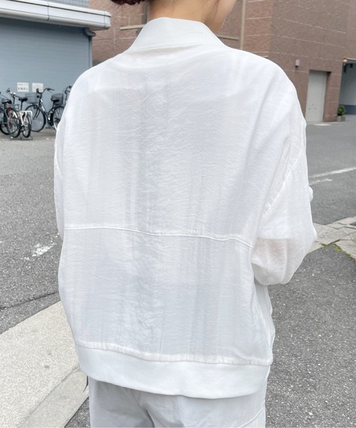 Meli rich（メリーリッチ）の「シアー袖ドロストMA-1（MA-1・レディース・オフホワイト・FREE）」の7枚目の写真