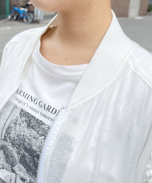 Meli rich（メリーリッチ）の「シアー袖ドロストMA-1（MA-1・レディース・オフホワイト・FREE）」の11枚目の写真