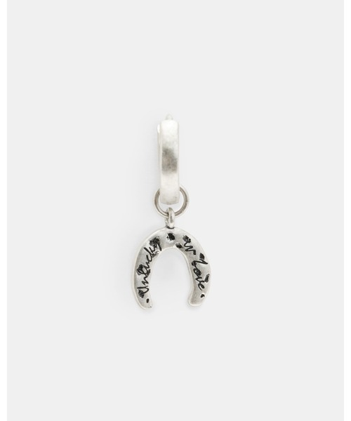 【セール】HORSESHOE STERLING SILVER HOOP EARRING | ホースシュー スターリング シルバー フープ イヤリング・ピアス（ピアス（片耳用））｜ALLSAINTS（オールセインツ） 5,524円