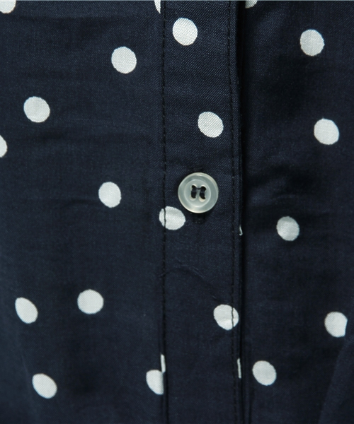 CIAOPANIC（チャオパニック）の「【Ciaopanic】　ドット柄ロングSH/OP（ワンピース・レディース・ネイビー/ブラック・FREE）」の8枚目の写真