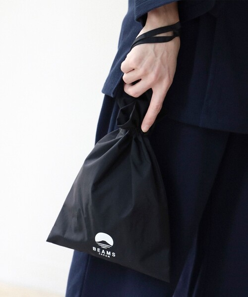 BEAMS JAPAN(ビームス ジャパン)の「ロゴ 巾着 ショルダー バッグ(ショルダーバッグ・レディース・オレンジ/ベージュ/ブラック・ONE SIZE)」の5枚目の写真