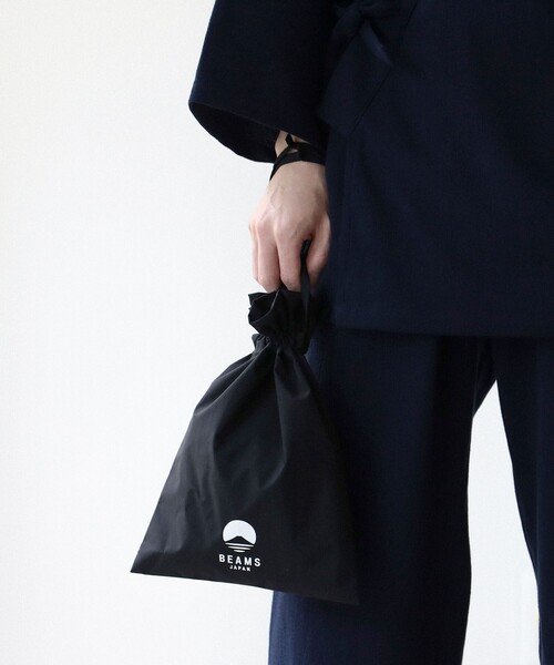 BEAMS JAPAN(ビームス ジャパン)の「ロゴ 巾着 ショルダー バッグ(ショルダーバッグ・レディース・オレンジ/ベージュ/ブラック・ONE SIZE)」の4枚目の写真