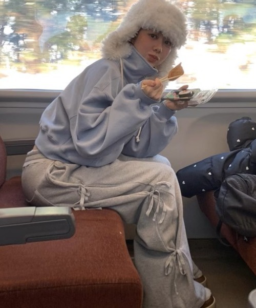 .KOM（ドットコム）の「A'GEM/9 × .kom『.kom/ドットケーオーエム』サイドリボンパンツ（その他パンツ・レディース・イエロー/ピンク/ブラック/ブルー/グレー・FREE）」の17枚目の写真