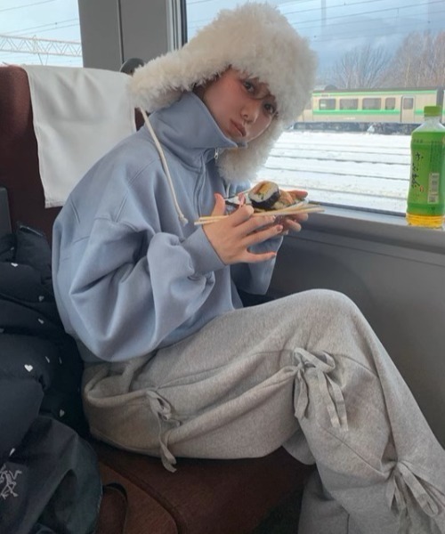 .KOM（ドットコム）の「A'GEM/9 × .kom『.kom/ドットケーオーエム』サイドリボンパンツ（その他パンツ・レディース・イエロー/ピンク/ブラック/ブルー/グレー・FREE）」の18枚目の写真