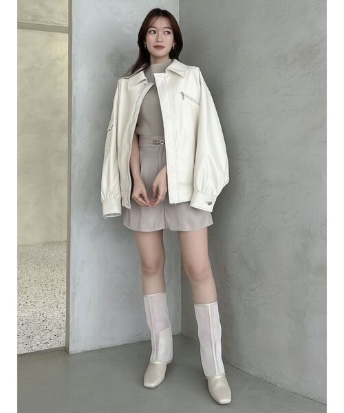 dazzlin（ダズリン）の「レイヤードライクスアーブーツ（ブーツ・レディース・ブラック/アイボリー・MEDIUM/LARGE）」の5枚目の写真