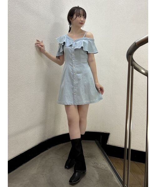 dazzlin（ダズリン）の「レイヤードライクスアーブーツ（ブーツ・レディース・ブラック/アイボリー・MEDIUM/LARGE）」の6枚目の写真