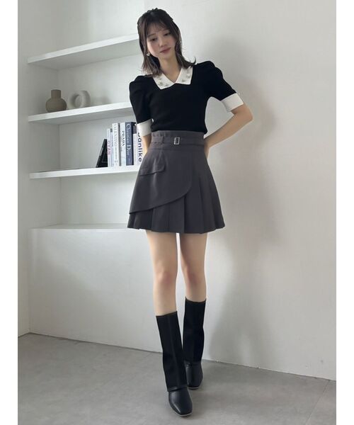 dazzlin（ダズリン）の「レイヤードライクスアーブーツ（ブーツ・レディース・ブラック/アイボリー・MEDIUM/LARGE）」の7枚目の写真