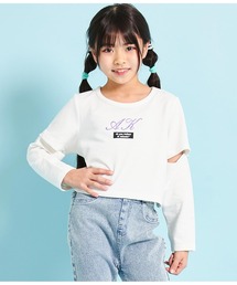 ANAP kids | 2WAY袖箔プリントミニ裏毛トップス(Tシャツ/カットソー)