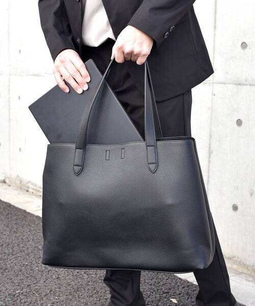 美品✨SHIPS✨シップス✨トートバッグ✨レザー✨ビジネスバッグ✨グレー✨本革 SHIPS｜SHIPS: スマート レザー トートバッグ | Rakuten Fashion
