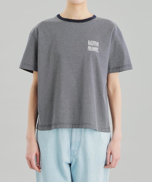 【セール】GREY LABEL SHARP LOGO ボーダー半袖T（Tシャツ/カットソー）｜MACKINTOSH PHILOSOPHY（マッキントッシュ フィロソフィー）