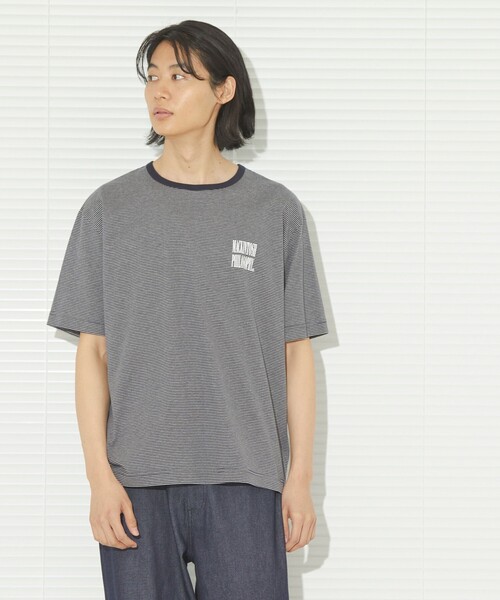 【セール】GREY LABEL SHARP LOGO ボーダー半袖T（Tシャツ/カットソー）｜MACKINTOSH PHILOSOPHY（マッキントッシュ フィロソフィー）