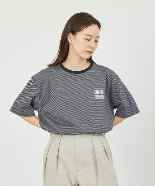 【セール】GREY LABEL SHARP LOGO ボーダー半袖T（Tシャツ/カットソー）｜MACKINTOSH PHILOSOPHY（マッキントッシュ フィロソフィー）