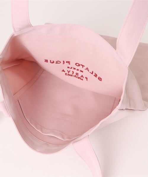 gelato pique（ジェラートピケ）の「【PARIYA】トートバッグ（トートバッグ・レディース・ピンク/オフホワイト・FREE）」の18枚目の写真