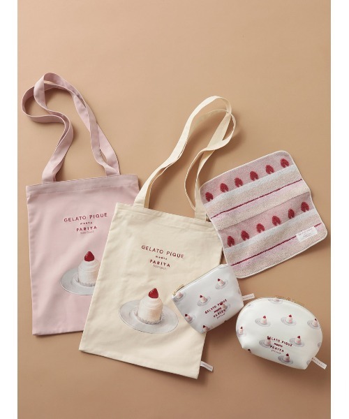 gelato pique（ジェラートピケ）の「【PARIYA】トートバッグ（トートバッグ・レディース・ピンク/オフホワイト・FREE）」の3枚目の写真