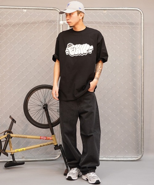 FORGET NEVER(フォーゲットネバー)の「【ムラサキスポーツ限定】FORGET NEVER/フォーゲットネバー 半袖Tシャツ 発泡プリント オーバーサイズ 242OO1ST202FN(Tシャツ/カットソー・メンズ・ブラック/ブラウン/ホワイト・L/M/XL)」の19枚目の写真