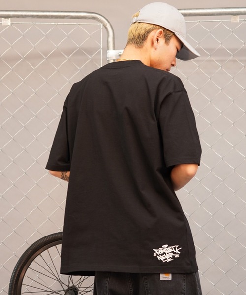 FORGET NEVER(フォーゲットネバー)の「【ムラサキスポーツ限定】FORGET NEVER/フォーゲットネバー 半袖Tシャツ 発泡プリント オーバーサイズ 242OO1ST202FN(Tシャツ/カットソー・メンズ・ブラック/ブラウン/ホワイト・L/M/XL)」の17枚目の写真