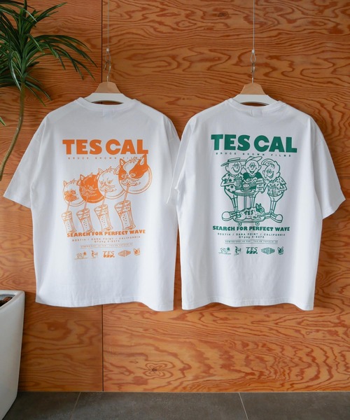 The Endless Summer（エンドレスサマー）の「【WEB / FLAG SHOP限定】TES CAL DINER BIG T-SHIRT /オーバーサイズ・ビッグシルエット・半袖T（Tシャツ/カットソー・メンズ・イエロー/レッド/グリーン/ブルー・SMALL/MEDIUM/LARGE/X-LARGE）」の5枚目の写真