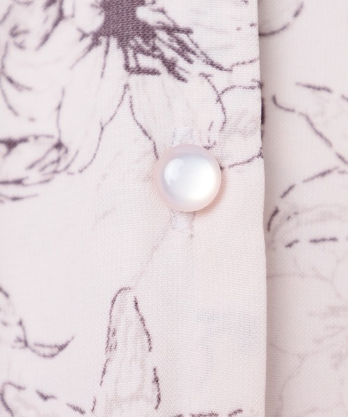 Honeys（ハニーズ）の「袖ドロストワンピース（ワンピース・レディース・ホワイト×グレー/ホワイト×ブルー/ピンク系その他・S/M/L/LL/3L）」の11枚目の写真