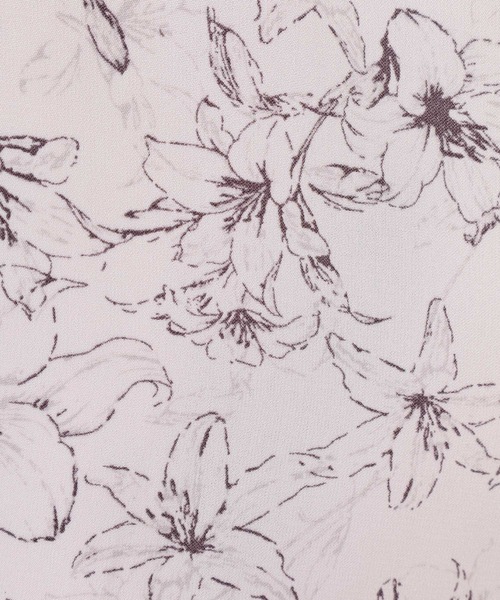 Honeys（ハニーズ）の「袖ドロストワンピース（ワンピース・レディース・ホワイト×グレー/ホワイト×ブルー/ピンク系その他・S/M/L/LL/3L）」の12枚目の写真