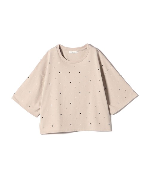 SHIPS(シップス)の「【WEB限定】〈手洗い可能〉ラインストーン ワイド TEE(Tシャツ/カットソー・レディース・オフホワイト/チャコールグレー/エンジ/キャメル/ベージュ・ONE SIZE)」の10枚目の写真