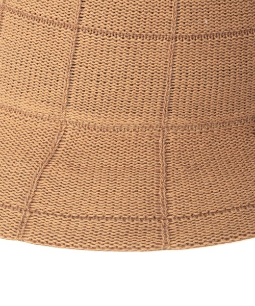 BACK NUMBER（バックナンバー）の「【BACK NUMBER】格子編みサーモハット（ハット・レディース・ブラック/オレンジ・フリー）」の4枚目の写真