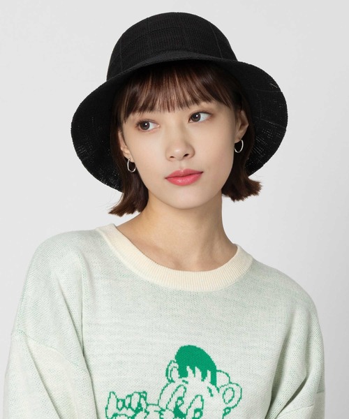 BACK NUMBER（バックナンバー）の「【BACK NUMBER】格子編みサーモハット（ハット・レディース・ブラック/オレンジ・フリー）」の11枚目の写真