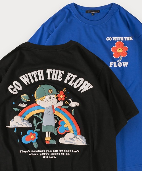 Jungle Storm(ジャングルストーム)の「オーバーサイズ グラフィック 発泡プリントTシャツ バックプリント ユニセックス ビリヤード柄 フラワー柄(Tシャツ/カットソー・メンズ・ブルー系その他/オレンジ/ピンク/ホワイト系その他/ホワイト/ブラック系その他2/ブラック/ブラック系その他/ブルー/ホワイト系その他2・L/M)」の6枚目の写真