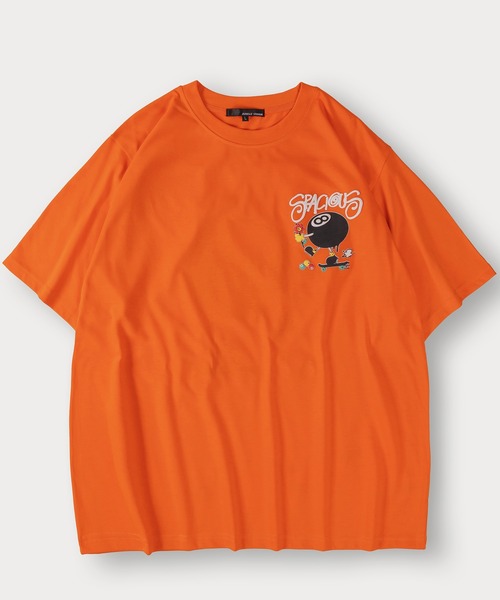 Jungle Storm(ジャングルストーム)の「オーバーサイズ グラフィック 発泡プリントTシャツ バックプリント ユニセックス ビリヤード柄 フラワー柄(Tシャツ/カットソー・メンズ・ブルー系その他/オレンジ/ピンク/ホワイト系その他/ホワイト/ブラック系その他2/ブラック/ブラック系その他/ブルー/ホワイト系その他2・L/M)」の15枚目の写真