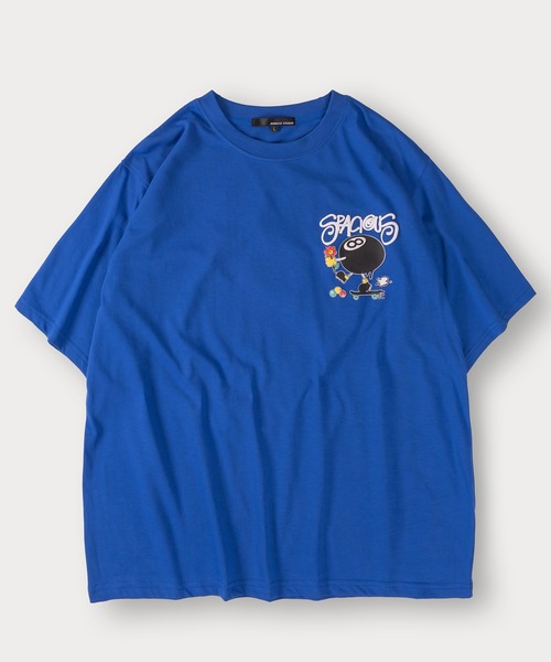 Jungle Storm(ジャングルストーム)の「オーバーサイズ グラフィック 発泡プリントTシャツ バックプリント ユニセックス ビリヤード柄 フラワー柄(Tシャツ/カットソー・メンズ・ブルー系その他/オレンジ/ピンク/ホワイト系その他/ホワイト/ブラック系その他2/ブラック/ブラック系その他/ブルー/ホワイト系その他2・L/M)」の17枚目の写真