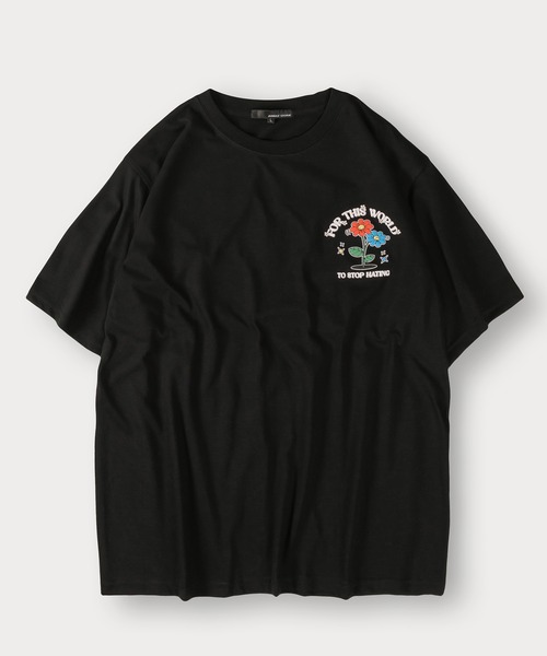 Jungle Storm(ジャングルストーム)の「オーバーサイズ グラフィック 発泡プリントTシャツ バックプリント ユニセックス ビリヤード柄 フラワー柄(Tシャツ/カットソー・メンズ・ブルー系その他/オレンジ/ピンク/ホワイト系その他/ホワイト/ブラック系その他2/ブラック/ブラック系その他/ブルー/ホワイト系その他2・L/M)」の19枚目の写真
