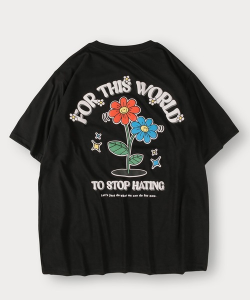 Jungle Storm(ジャングルストーム)の「オーバーサイズ グラフィック 発泡プリントTシャツ バックプリント ユニセックス ビリヤード柄 フラワー柄(Tシャツ/カットソー・メンズ・ブルー系その他/オレンジ/ピンク/ホワイト系その他/ホワイト/ブラック系その他2/ブラック/ブラック系その他/ブルー/ホワイト系その他2・L/M)」の20枚目の写真