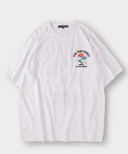 Jungle Storm(ジャングルストーム)の「オーバーサイズ グラフィック 発泡プリントTシャツ バックプリント ユニセックス ビリヤード柄 フラワー柄(Tシャツ/カットソー・メンズ・ブルー系その他/オレンジ/ピンク/ホワイト系その他/ホワイト/ブラック系その他2/ブラック/ブラック系その他/ブルー/ホワイト系その他2・L/M)」の21枚目の写真