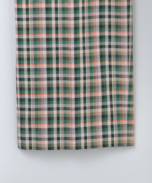 6(ROKU)＞コットンポリエステル チェックパンツ