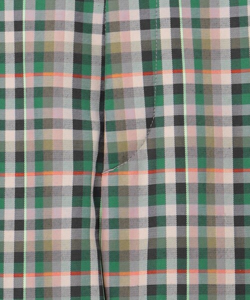 6(ROKU)＞コットンポリエステル チェックパンツ