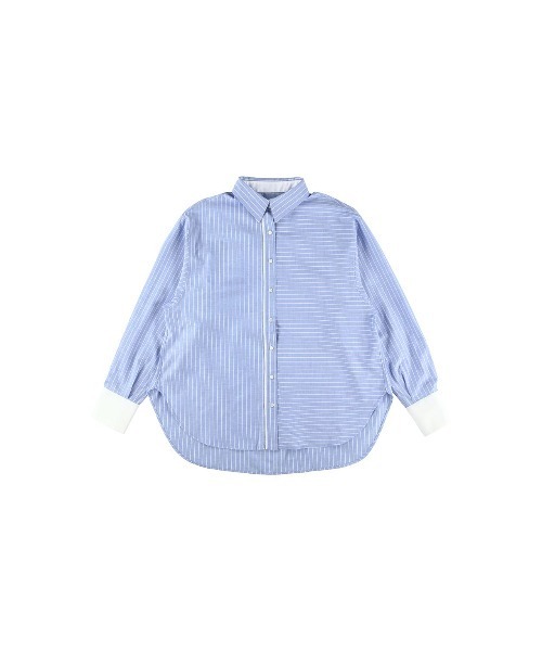 ALEXIA STAM(アリシアスタン)の「Striped Oversized Shirt / ストライプオーバーシャツ(シャツ/ブラウス・レディース・ピンク/ブルー・FREE)」の4枚目の写真