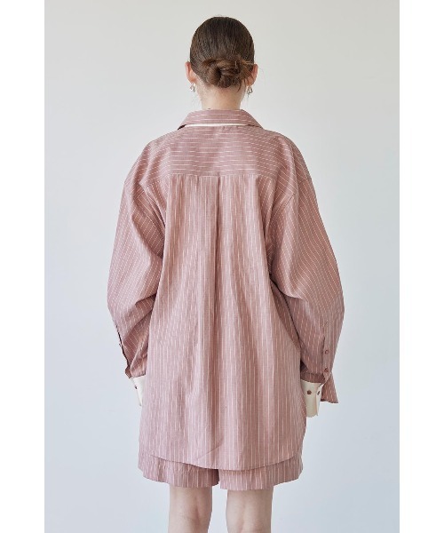 ALEXIA STAM(アリシアスタン)の「Striped Oversized Shirt / ストライプオーバーシャツ(シャツ/ブラウス・レディース・ピンク/ブルー・FREE)」の21枚目の写真