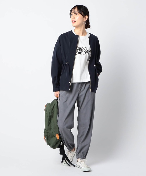 Grand PARK（グランドパーク）の「サステナブルコットン使用　ショート丈ワイドT（Tシャツ/カットソー・レディース・ホワイト/レッド/チャコールグレー/サックスブルー・FREE）」の19枚目の写真