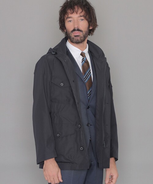MACKINTOSH LONDON（マッキントッシュ ロンドン）の「【WEB・一部店舗限定】【BERWICK】ポリエステルフーデットブルゾン（ブルゾン・メンズ・ネイビー/グリーン系その他3・40/38）」の2枚目の写真