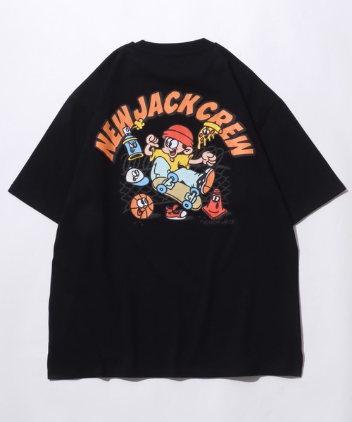 CHANEL 黒 半袖Tシャツ イラストプリントデザイン tシャツ キッズ 半袖 黒地 ブラック デザイン 90 100 110 120