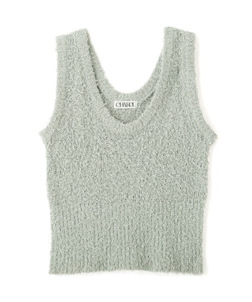 CHAROL ノースリニットプルオーバー ニットベスト ノースリ 春夏 CHAROL ノースリニットプルオーバー ニットベスト ノースリ