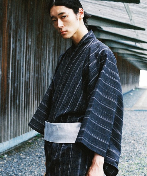 WYM LIDNM(ウィム バイ リドム)の「"DAIMYO-JIMA" / "YATARA-JIMA" / "TAKI-JIMA" YUKATA SET(浴衣・メンズ・チャコール/ネイビー/ブラック・L/M/S)」の2枚目の写真