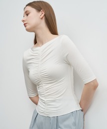 ELOOPS（イーループス）の「【ELOOPS】ドレープフロントギャザーカットソー（Tシャツ/カットソー・メンズ）」