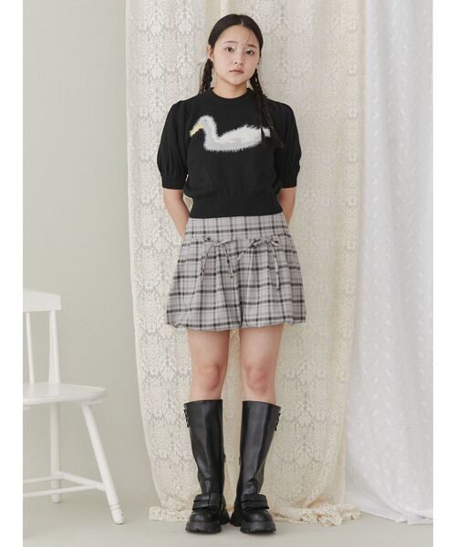 merry jenny（メリージェニー）の「あひるジャカードニットtops（ニット/セーター・レディース・ブラック/ピンク/グレー・FREE）」の16枚目の写真